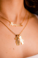 Colar Abençoada Banhado a Ouro 18K