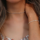 Pulseira Riviera com Zircônias Banhado a Ouro 14K