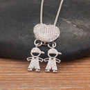 Colar Amor de Mãe Prateado - 1 a 5 pingentes