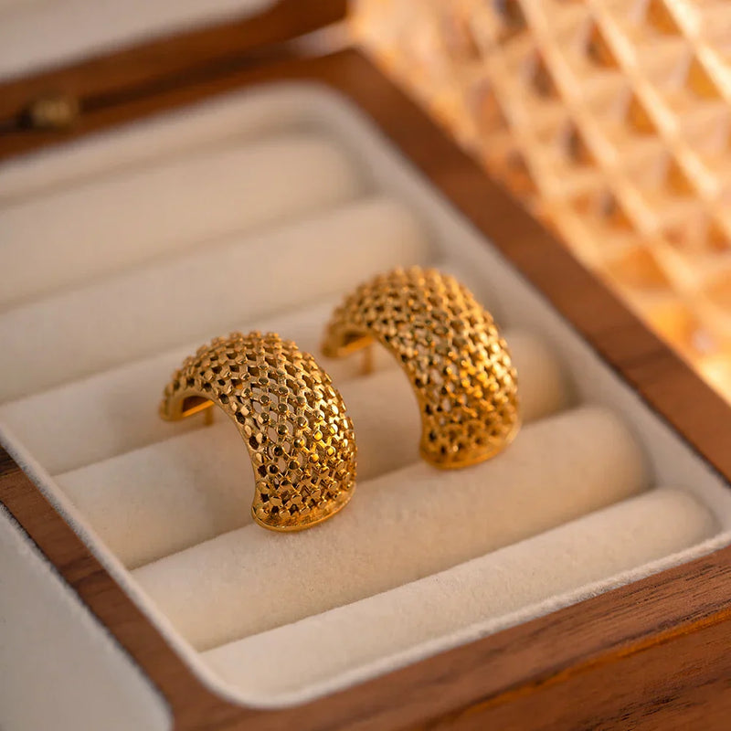 Brinco Rede Banhado a Ouro 18K