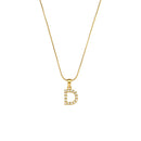 Colar Letra Inicial com Pérolas Banhado a Ouro 18K