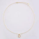 Colar de Inicial com Zircônias Coloridas Banhado a ouro 18K