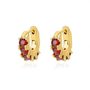 Brinco Argolinha Cristais Coloridos Luxo