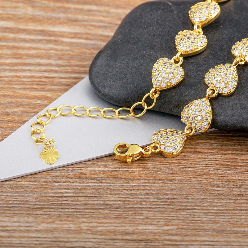 Pulseira Cravejado com Zircônia Folheado a Ouro 18K