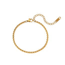 Pulseira Anelise Trama média Banhada a Ouro 18K