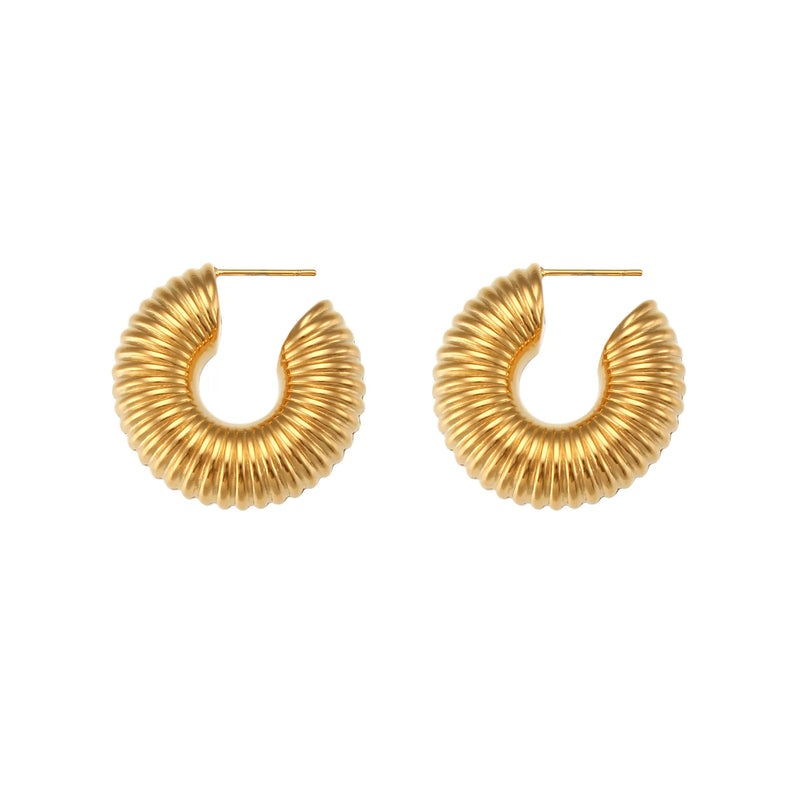 Brinco Argola Caracol Banhado a Ouro 18K