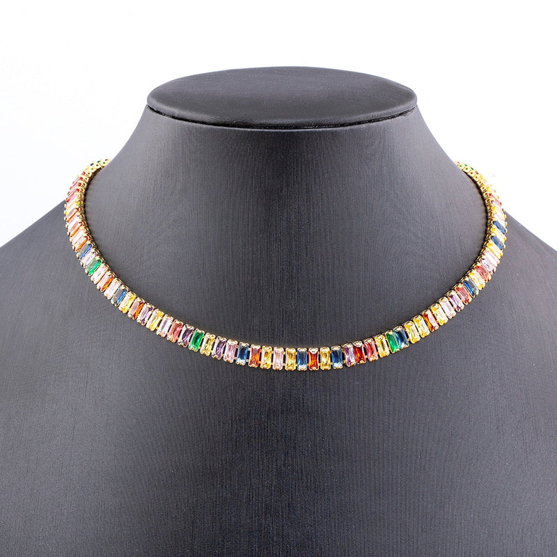 Choker Riviera Baguete Colorida
