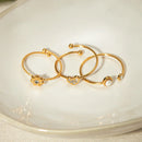 Kit com 3 Anéis delicados Ajustáveis