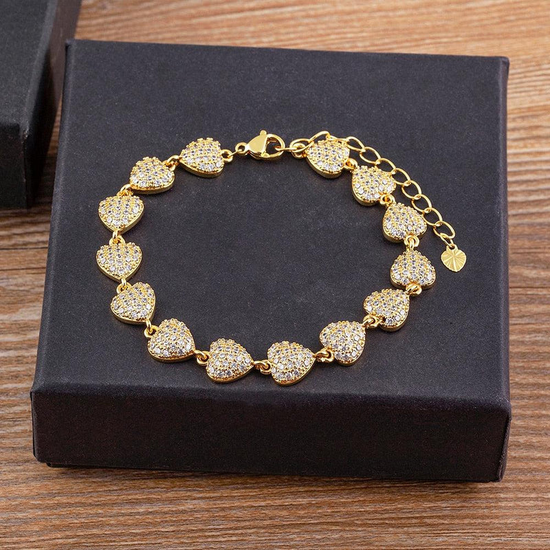 Pulseira Cravejado com Zircônia Folheado a Ouro 18K