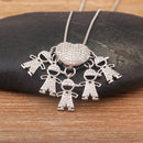 Colar Amor de Mãe Prateado - 1 a 5 pingentes