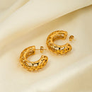 Brinco Argola Vazada banhado a Ouro 18K