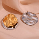 Brinco Orgânico Martelado com Mix de Banhos