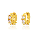 Brinco Argolinha Cristais Coloridos Luxo