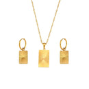 Conjunto 3 Peças Riscos Banhado a Ouro 18K