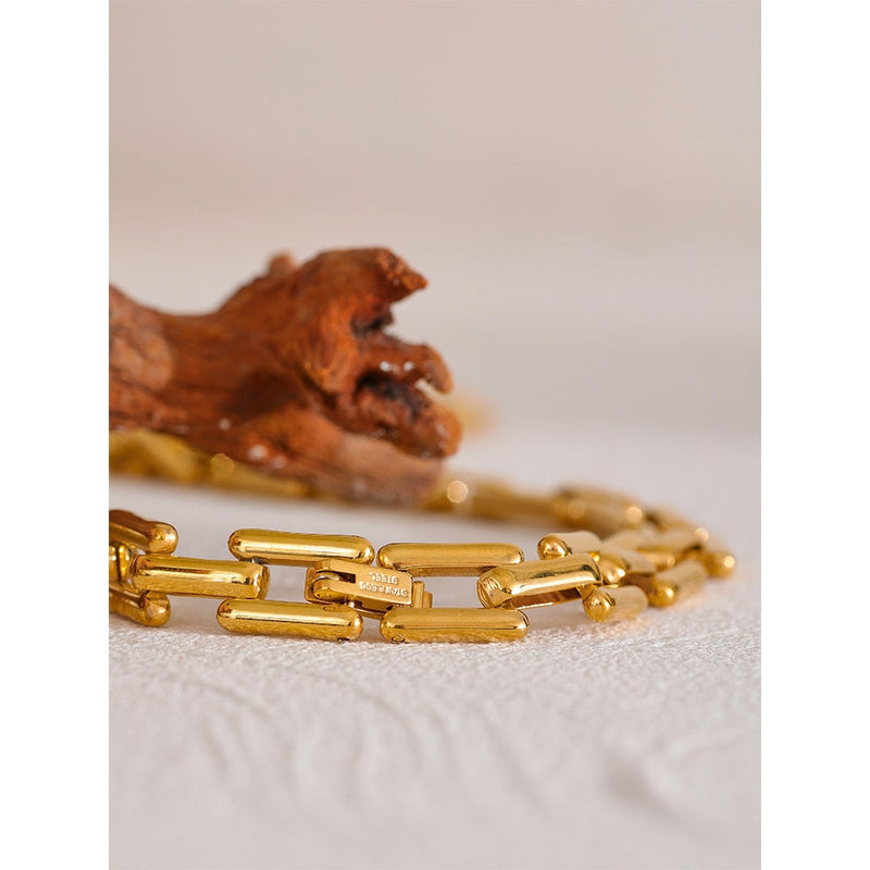 Colar Elegante Elos Banhado a Ouro 18k
