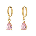 Brinco Argola Cristal Banhado a Ouro 18K