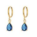 Brinco Argola Cristal Banhado a Ouro 18K
