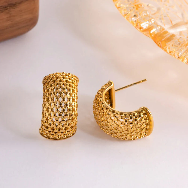 Brinco Rede Banhado a Ouro 18K