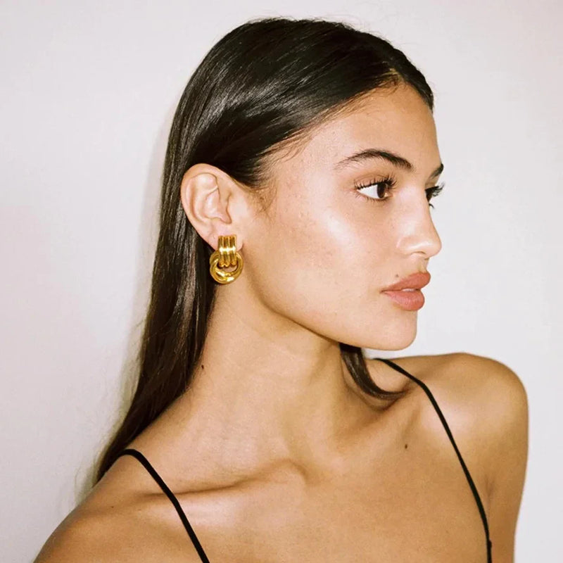Brinco Hailey Banhado a Ouro 18K