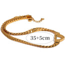 Colar Corrente Coração Banhado a Ouro 18K