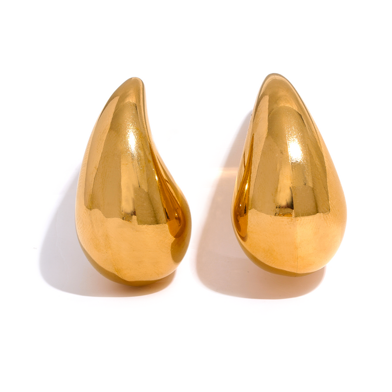 Brinco Gota Banhado a Ouro 18K