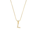 Colar Letra Inicial com Pérolas Banhado a Ouro 18K