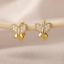 Brinco Borboleta Cravejado com Zircônias