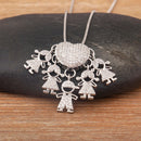 Colar Amor de Mãe Prateado - 1 a 5 pingentes