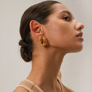 Brinco Argola Vazada banhado a Ouro 18K