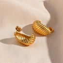 Brinco Croissant Banhado a Ouro 18k