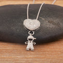 Colar Amor de Mãe Prateado - 1 a 5 pingentes