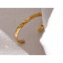 Pulseira Bracelete Orgânica Banhado a Ouro 18K