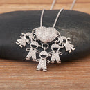 Colar Amor de Mãe Prateado - 1 a 5 pingentes