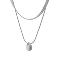 Colar Duplo Malha + Pendente Banhado a Ouro 18K