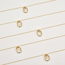 Colar de Inicial com Zircônias Coloridas Banhado a ouro 18K