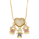 Colar Amor de Mãe - Banhado a Ouro 18k + Zircônias Coloridas