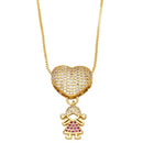 Colar Amor de Mãe - Banhado a Ouro 18k + Zircônias Coloridas