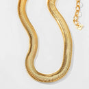 Colar de malha grosso banhado a ouro 18k (Envio Imediato)