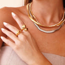 Colar de malha grosso banhado a ouro 18k (Envio Imediato)