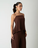 CONJUNTO CHIFFON DALLA MARROM