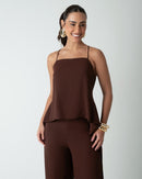 CONJUNTO CHIFFON DALLA MARROM