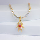 Colar Filhos Glow com Pedras Coloridas - Rivieira e Pingentes de Filhos Cravejados