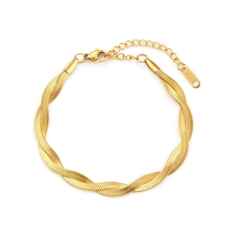 Pulseira Malha Banhada a Ouro 18K