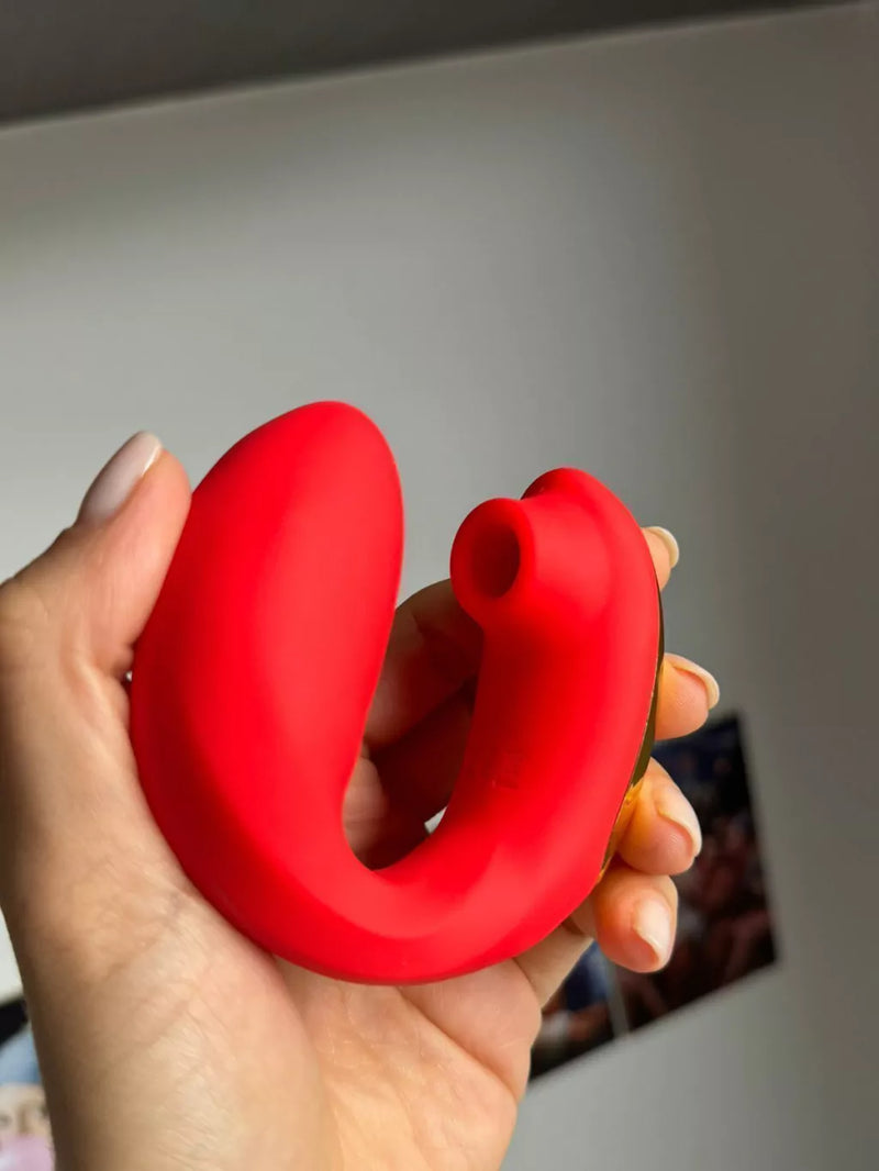 Vibrador Feminino Casal Sugador de Clitóris Duplo Penetrável - Entrega Discreta (ENVIO IMEDIATO NACIONAL)